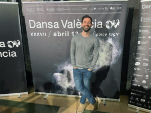 Pau Vercher, Secretari General de l'AAPV posant al photocall de l'acte innaugural de la 37ª edició de Dansa València